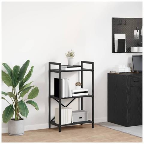 Libreria Rovere Nero 56 x 34 x 96 cm Legno multistrato - Foto 2