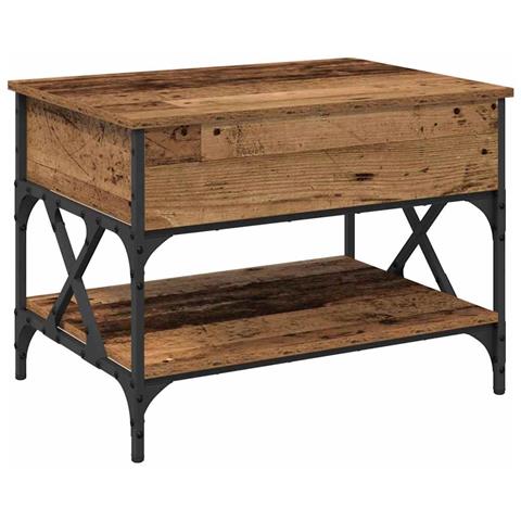 Tavolino da salotto Legno vecchio 70x50x50cm Legno multistrato - Foto 1