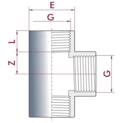 Raccordo A T Pvc-u 3/4  Pn10  Giunto Per Tubi  Raccordi Pvc Per Irrigazione - Foto 2