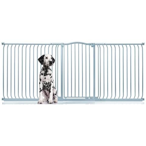 Bettacare Cancelletto Per Cani Extra Alto Con Parte Superiore Incurvata, 234cm - 243cm, Grigio Opaco, Extra Alto 100cm In Altezza - Foto 1