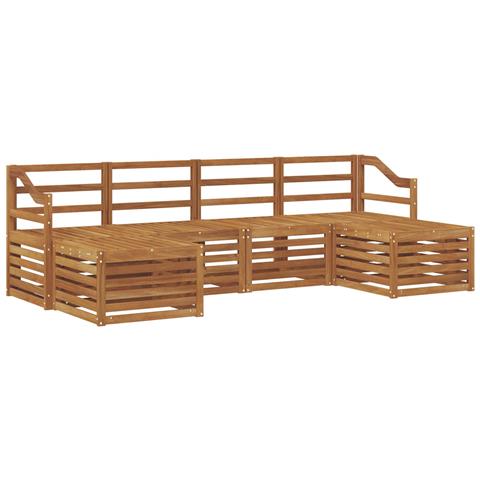 Set divani 6 pcs Naturale Legno di Acacia Massello - Foto 1
