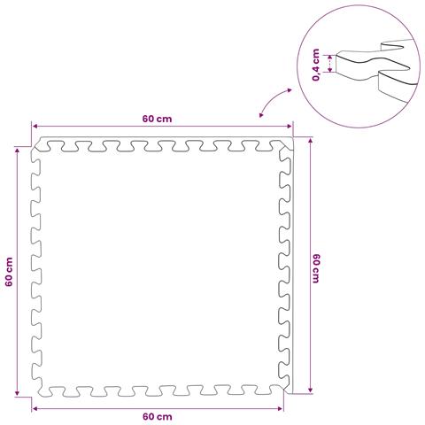 Tappeti 50 pz Grigio 18 m² Schiuma EVA - Foto 9
