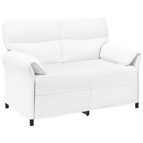 Set di divani 2 pz Bianco Tessuto - Foto 2