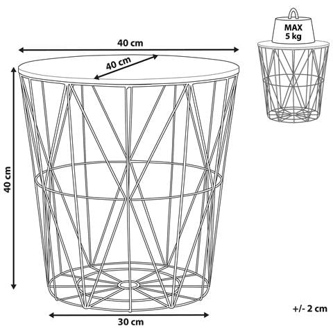 Tavolino Lanark Oro Con Contenitore - Foto 19