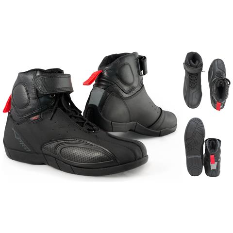 Scarpa Stivale Motociclismo Calzatura Sportiva Moto Pelle Nero 40 - Foto 1