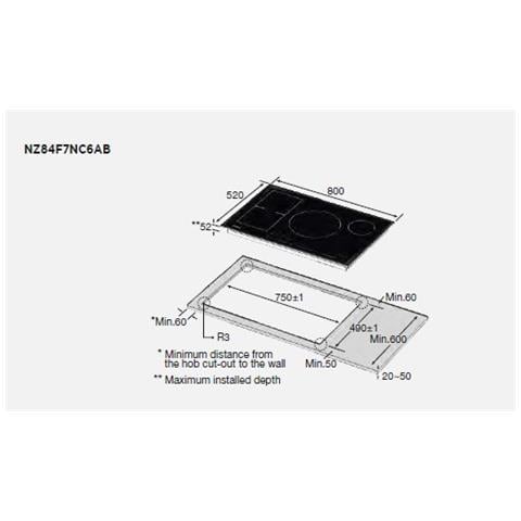Piano Cottura NZ84F7NC6AB / ET a Induzione 4 Zone Cottura da 80 cm Colore Nero - Foto 4