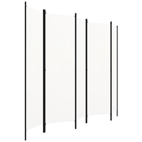 Paravento a 5 Pannelli Bianco 250x180 cm - Foto 2