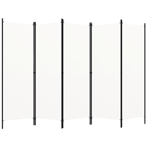 Paravento a 5 Pannelli Bianco 250x180 cm - Foto 1