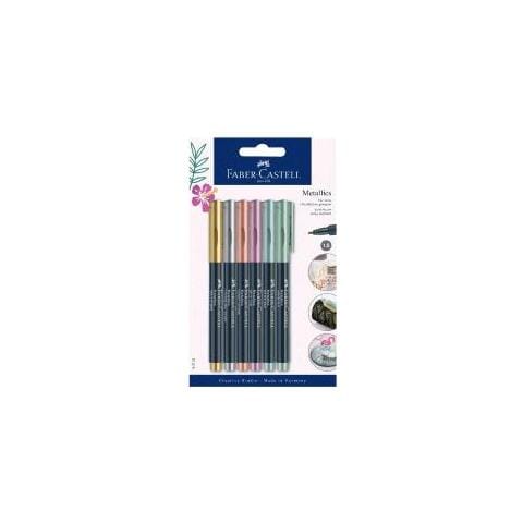ver Faber Castell Metallic Marcatori Metallici Punta Ad Ago 1.5 Mm Colori Assortiti Conf 6 Pz. - Foto 2