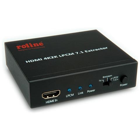 HDMI 4K2K Audio Extractor LPCM 7.1, Nero, 27 x 95 x 85 mm - Foto 1