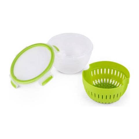 Clip & Go Fruit Bowl Rotondo Scatola 1,1 L Verde, Trasparente 1 Pz - Foto 2