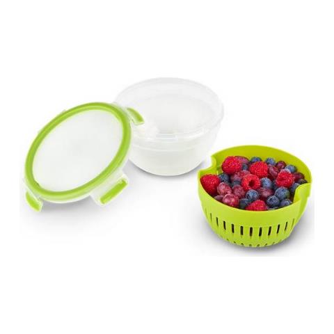 Clip & Go Fruit Bowl Rotondo Scatola 1,1 L Verde, Trasparente 1 Pz - Foto 3