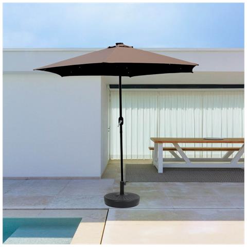 Amalfi Ombrellone Rotondo Con Led Cioccolato 2,66 X 2,66 M - Foto 2