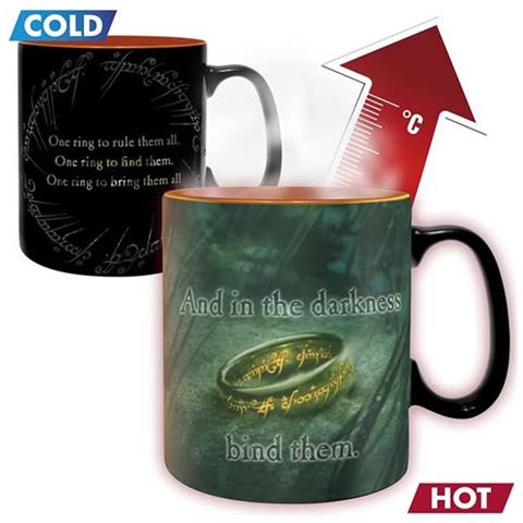 The Lord Of The Rings - Heat Change Mug - Tazza Termica Unico Anello E Sauron - - 460 Ml - Foto 1