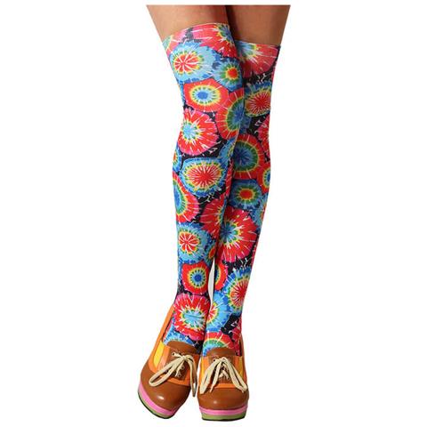 Calze Da Costume Multicolore Hippie - Foto 1