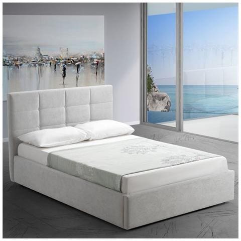 Letto Una Piazza E Mezza Con Contenitore Napoli Grigio Soro 90 - Foto 1