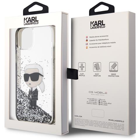 Cover Per Iphone 15 Plus Floating Ikonik Glitter, Argento - Foto 2
