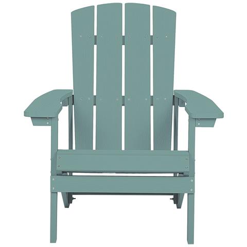 Sedia Da Giardino Con Poggiapiedi Blu Turchese Adirondack - Foto 2