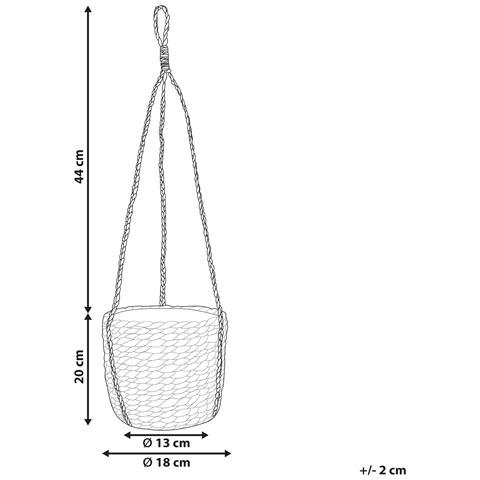 Vaso Per Fiori Alghe Marine Naturale E Nero 64 Cm Ruffe - Foto 7