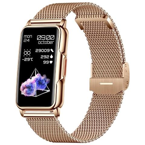 Smartwatch 5.0 Con Antifurto E Cinturino Milanese In Acciao Inox, Oro - Foto 6