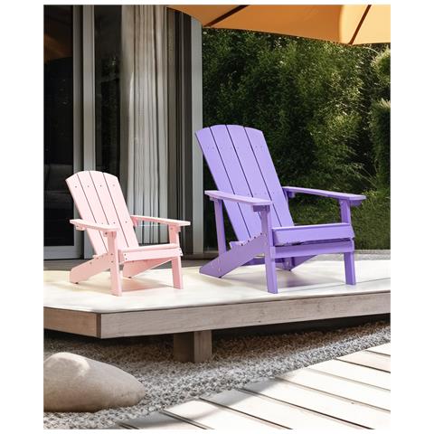 Sedia Per Bambini Rosa Adirondack - Foto 1