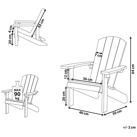 Sedia Per Bambini Rosa Adirondack - Foto 2