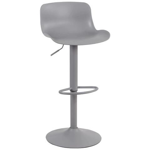 Sgabello Da Interno Salotto Bar Con Seduta In Polipropilene E Base Regolabile In Acciaio Tirolo - Grey - Foto 1