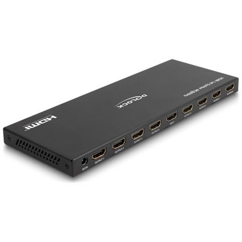 Splitter HDMI 1 x HDMI in a 8 x HDMI in uscita 4K 60 Hz con ridimensionatore - Foto 1