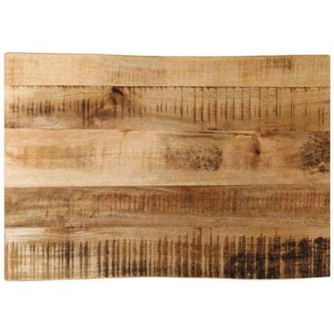 Piano Tavolo Bordi Vivi 60x40x2,5cm Legno Massello Mango Grezzo - Foto 1