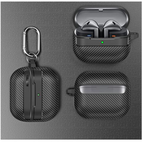 Custodia Protettiva In Fibra Di Carbonio Per Samsung Galaxy Buds3/3pro Black - Foto 2