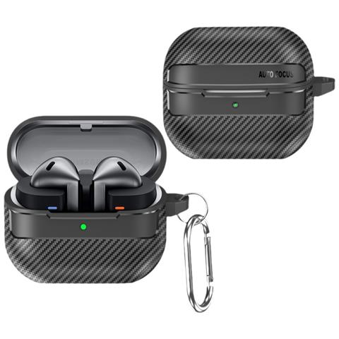 Custodia Protettiva In Fibra Di Carbonio Per Samsung Galaxy Buds3/3pro Black - Foto 5