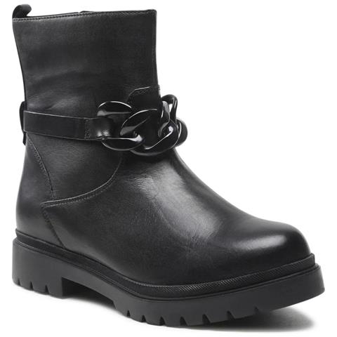 Black Casual Closed Booties Stivaletti Pelle Scarpe Donna Nero Eu 38, 9-25354-29-022 - Foto 2