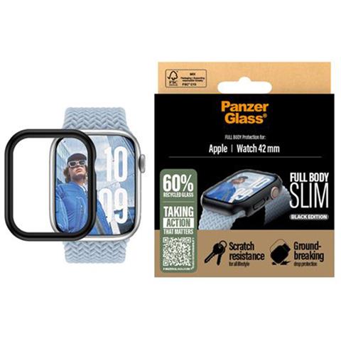 Pellicola Protettiva Per Apple Watch Series 10 42 Mm Snappie Slim, Nero Transparente - Foto 3