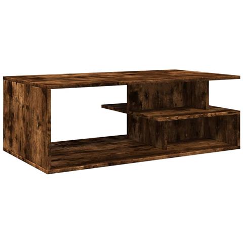 Tavolino Da Salotto Rovere Fumo 102x55x35 Cm Legno Multistrato - Foto 2