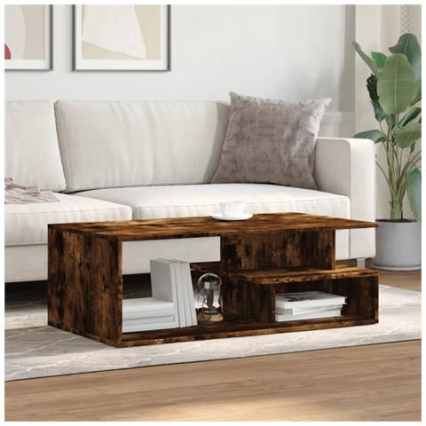 Tavolino Da Salotto Rovere Fumo 102x55x35 Cm Legno Multistrato - Foto 3