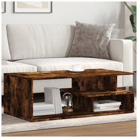 Tavolino Da Salotto Rovere Fumo 102x55x35 Cm Legno Multistrato - Foto 1