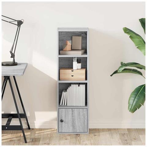 Libreria Grigio Sonoma 31x24x102 Cm In Legno Multistrato - Foto 3