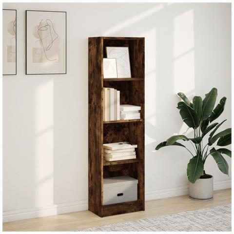 Libreria Rovere Fumo 40x24x143 Cm In Truciolato - Foto 3