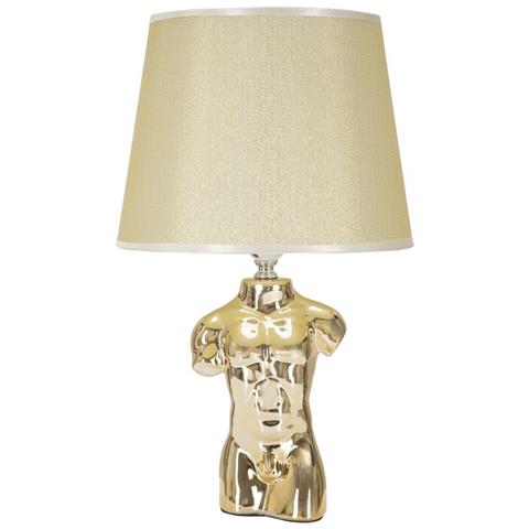 Lampada Da Tavolo Uomo - Oro - Ceramica - 25x25x42,5 Cm - Foto 1