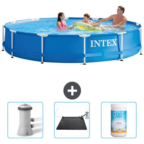 Piscina Fuori Terra - In Giro - 366x366x76 Cm - Blu - Include Accessori Coordinati Cb80 - Foto 1