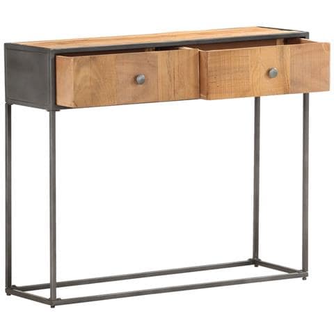 Lusso Casadino -  Tavolo Consolle 90x30x75 Cm In Legno Massello Di Recupero - Foto 1