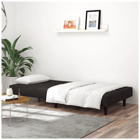 Lusso Casadino -  Divano Letto A 2 Posti Nero In Velluto - Foto 2