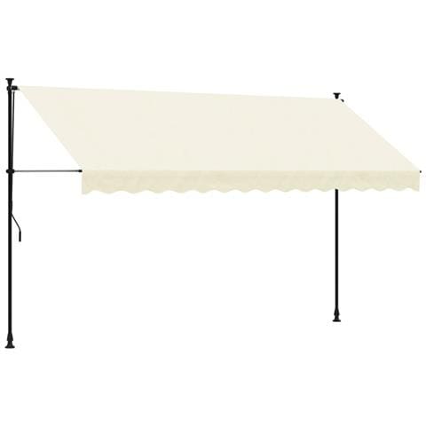 Lusso Casadino -  Tenda Da Sole Retrattile Crema 350x150 Cm In Tessuto E Acciaio - Foto 1