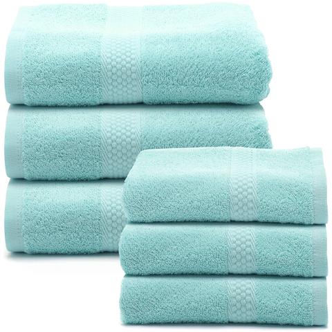 Set Asciugamani In Spugna Spugnissima Spugna In Cotone Colore Turchese Misura Standard - Foto 2