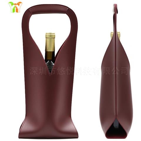 Elegante Borsa Da Vino Portatile In Pelle Pu Per Viaggi Red - Foto 1