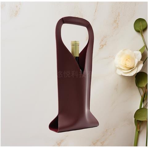 Elegante Borsa Da Vino Portatile In Pelle Pu Per Viaggi Red - Foto 4