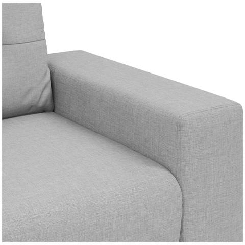 Divano Divanetto Grigio Nuvola 120 cm in Tessuto - Foto 7