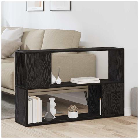 Libreria  Nero Rovere 100x24x63 cm in Legno Ingegnerizzato - Foto 2