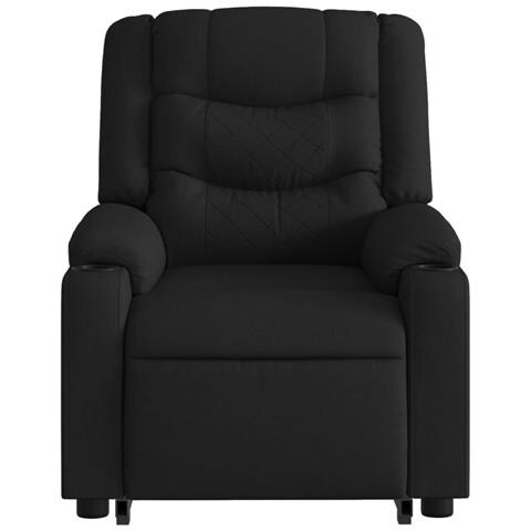 Poltrona Alzapersona Massaggiante Reclinabile Nera in Tessuto - Foto 9