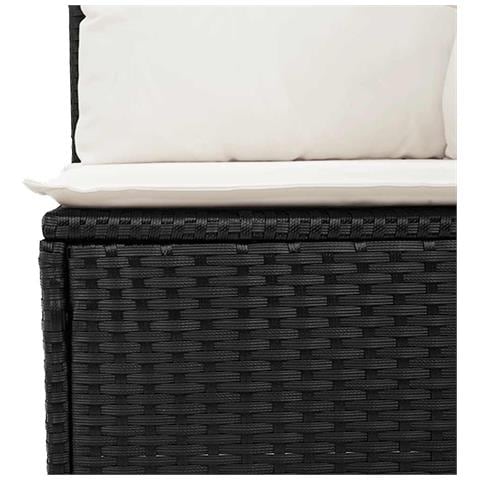 Set Divani da Giardino con Cuscini 8 pz Nero in Polyrattan - Foto 9